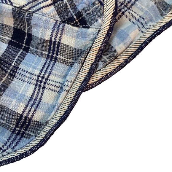 Tommy Bahama Island Crafted Plaid Shirt Mens Size M Blue Button Up Short Sleeve - Picture 2 of 11